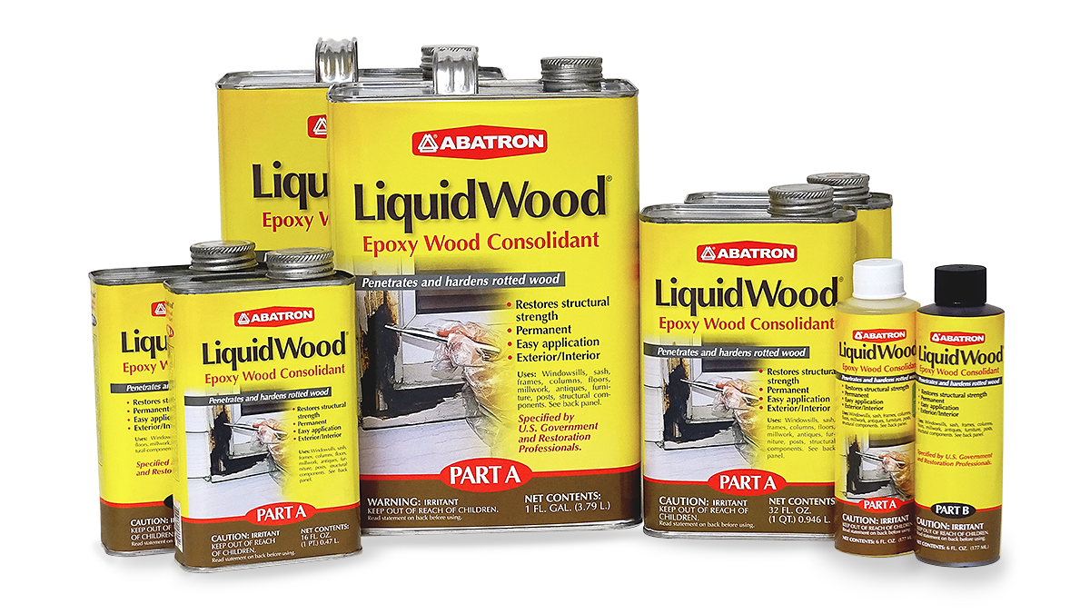 Abatron WoodEpox Kit - 2 Gallon - 2-Part Structural Epoxy Adhesive and Wood  Hardener - Wood Filler Putty - Wood Glues 